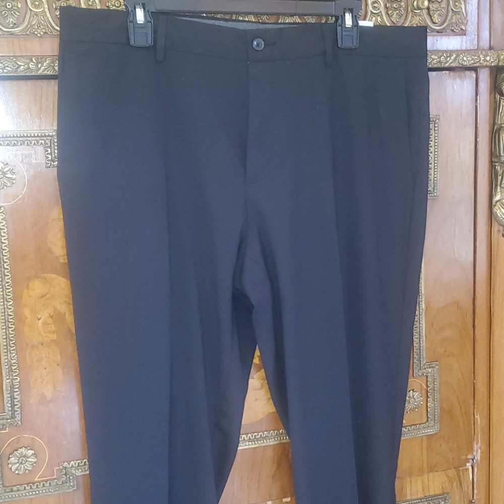 0215 Mens Lightweight Black Dress Pants - Picture 2 of 6
